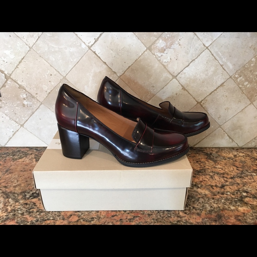 COPY - Clarks Tarah Grace burgundy pumps loafers …